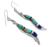 Southwest Multicolor Inlay Jewelry Silver Hook Dangle Earrings BW74819